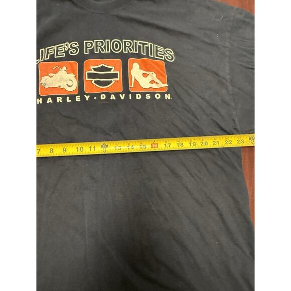 APPALACHIAN HARLEY DAVIDSON 2XL LIFE'S PRIORITIES TSHIRT - Picture 9 of 11